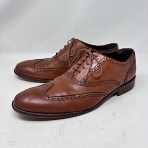 Cole‎ Haan Size 13 Brown Leather Wing Tip Oxford Lace Up Dress Shoes Mens